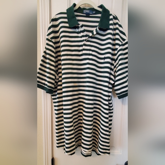 2XL TALL RALPH LAUREN STRIPED POLO SHIRT - Picture 5 of 6
